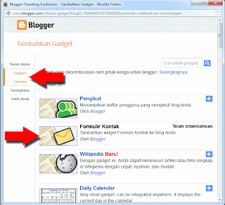 Widget Contact Form Blogger
