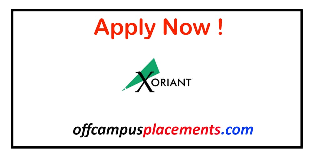 Xoriant Campus Drive 2020 Software Engineer B Tech B E Mca Gurgaon