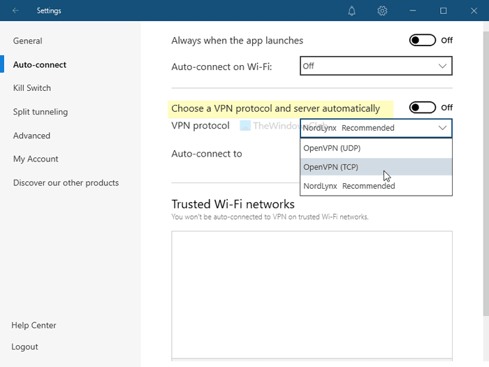 Arreglar Double VPN que no funciona en aplicaciones VPN