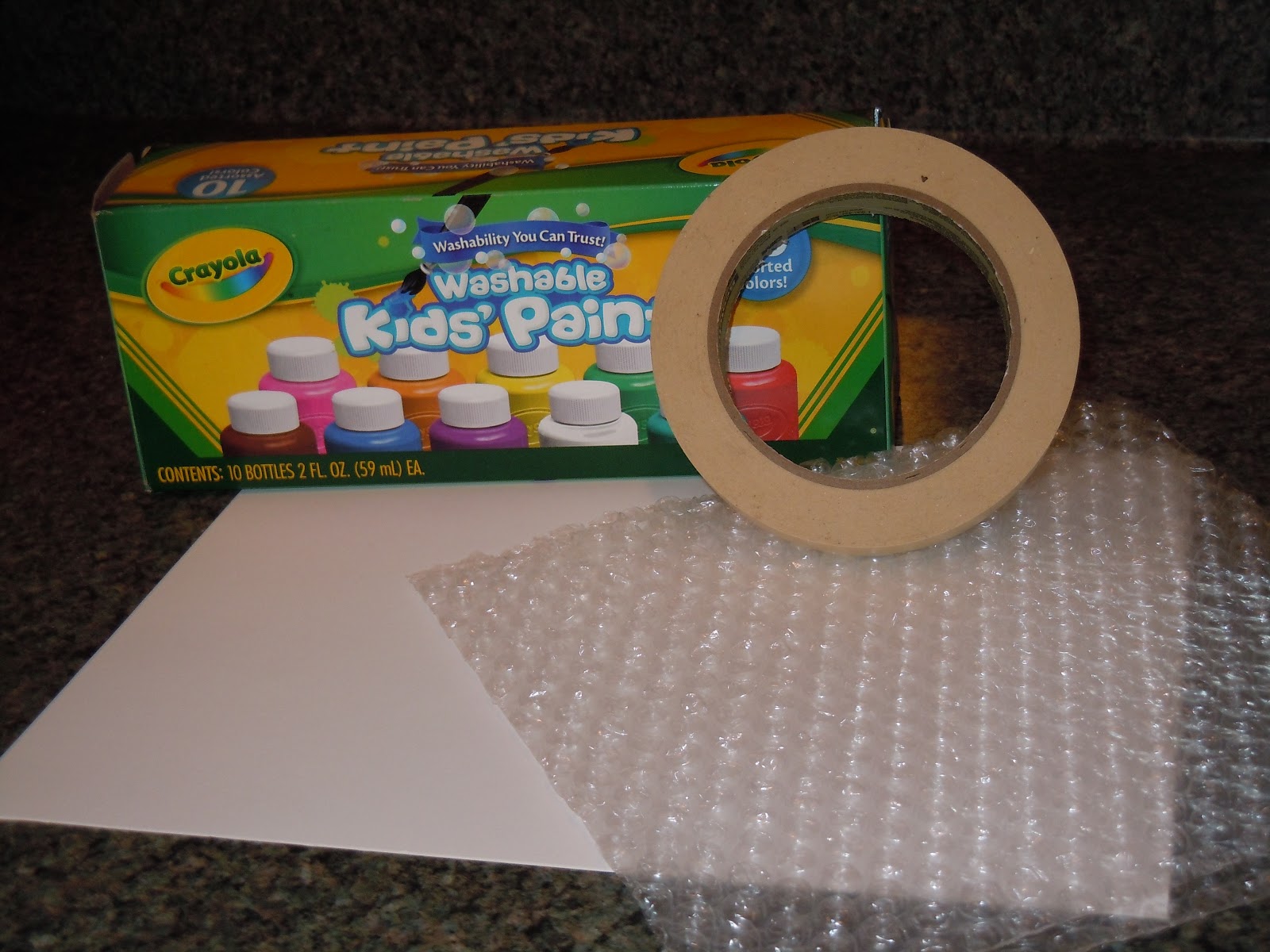 Creative Motherhood Finger Painting with Bubble Wrap