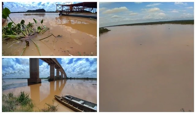 Rio São Francisco já chega a mais de 5 metros em Bom Jesus da Lapa-BA Rio São Francisco continua subindo