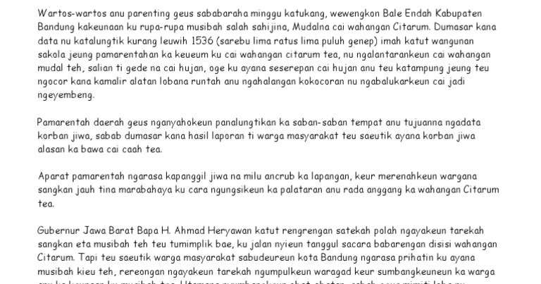 Contoh Warta Bahasa Sunda Tentang 17 Agustusan Daltonpcx Contoh Warta Bahasa Sunda Tentang 17 Agustusan Daltonpcx
