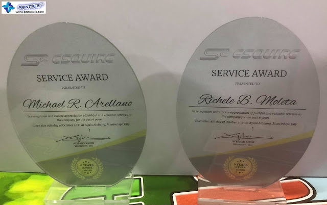 Acrylic Service Awards Philippines