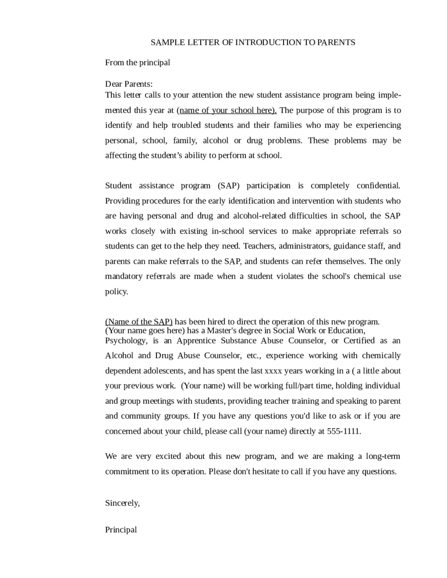 Program Introduction Letter Template ~ Resume Letter