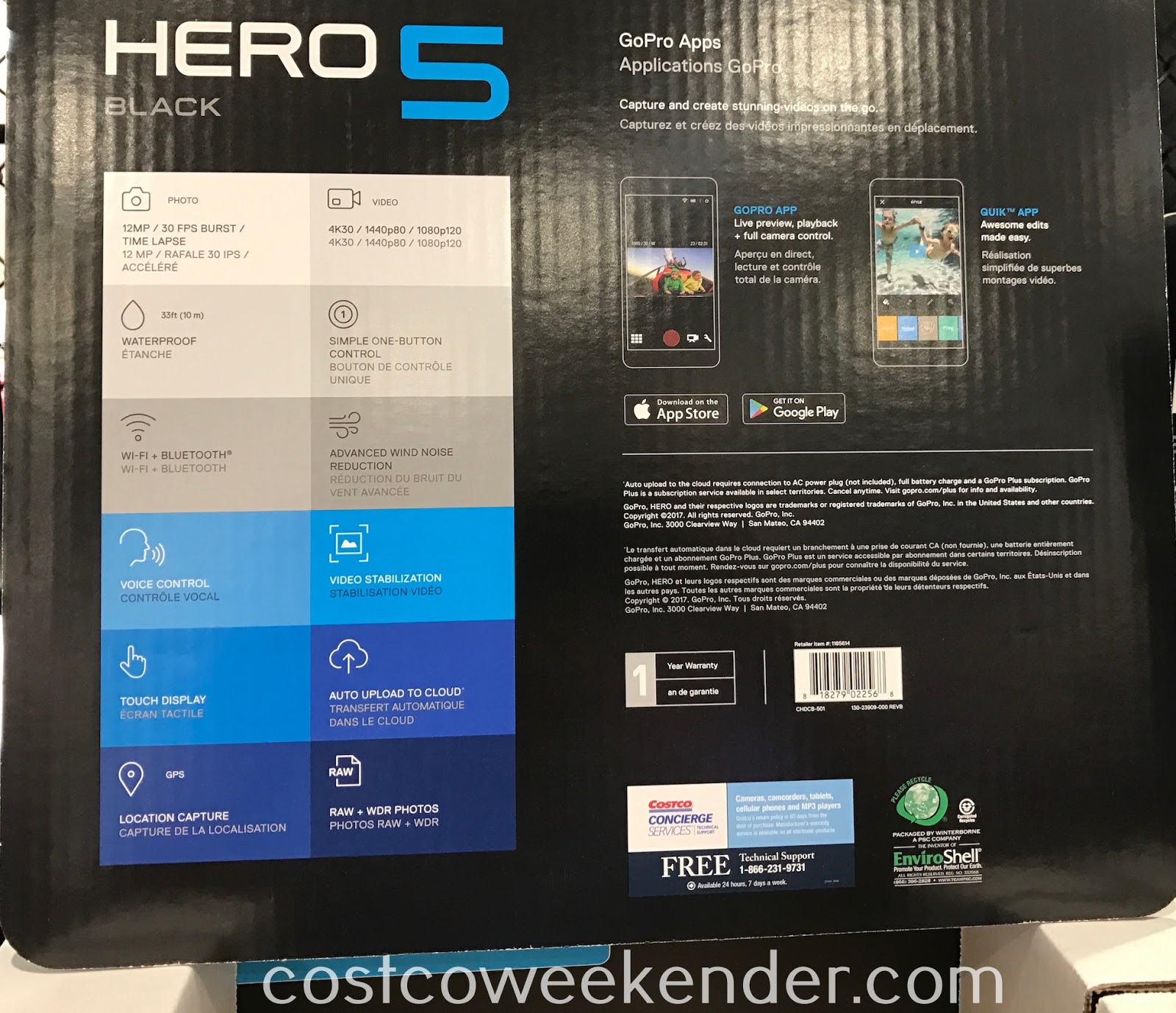 GoPro Hero5 Black Action Camera Bundle Costco Weekender