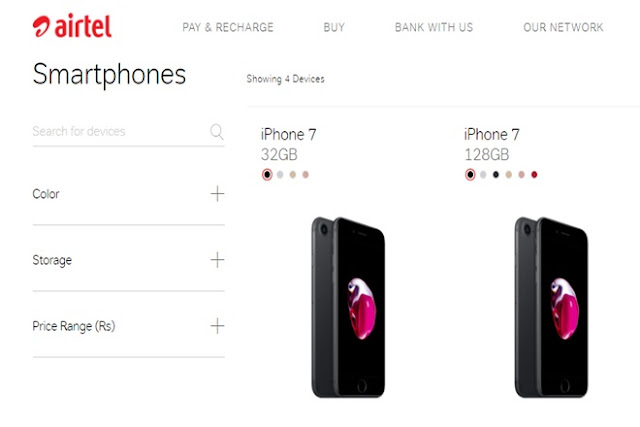 Bharti Airtel Offers iPhone 7 At Just Rs 7777 ; Bharti Airtel ; Airtel, iPhone; iPhone 7; iPhone 7 plus; Apple
