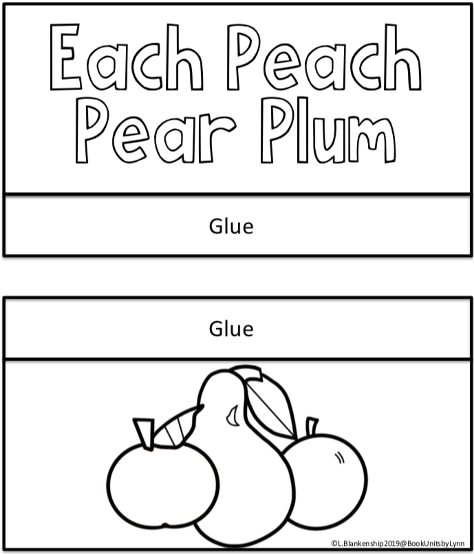 EACH PEACH PEAR PLUM SEQUENCING CRAFT Book Units by Lynn