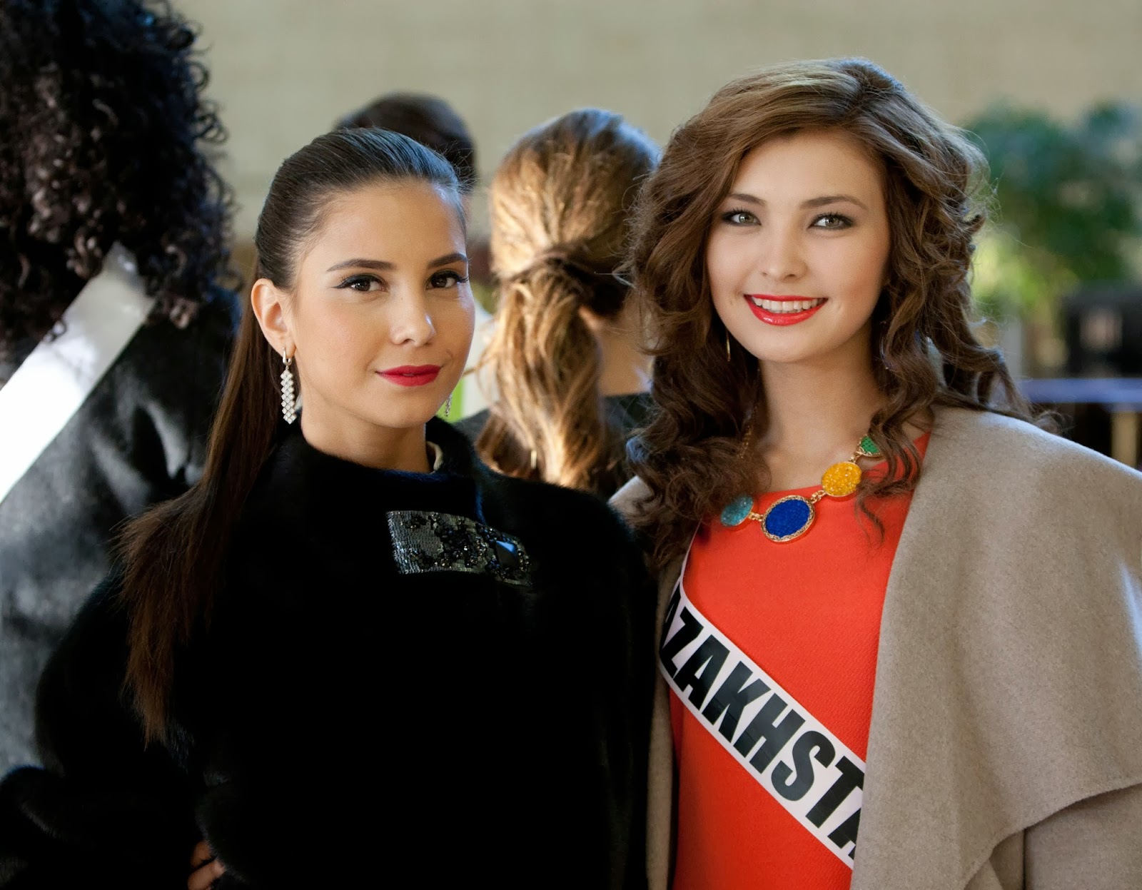 The Perfect Miss Azerbaijan and Kazakhstan contestants visiting the