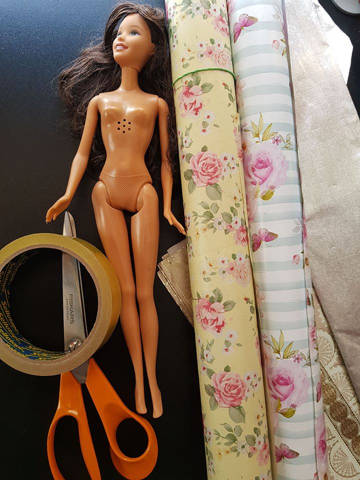 DIY Barbie Clothes (with paper & tape)