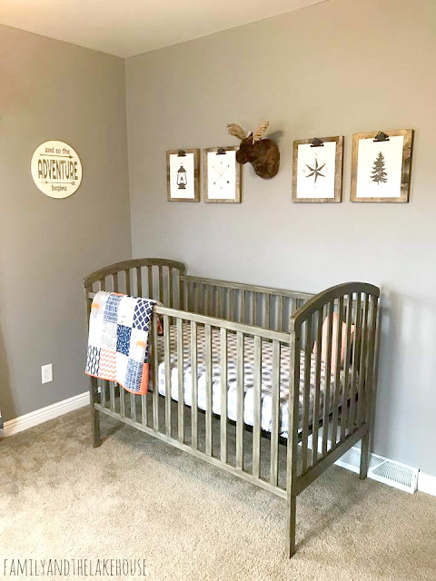 Rustic Woodland Creature Nursery Reveal - www.familyandthelakehouse.com