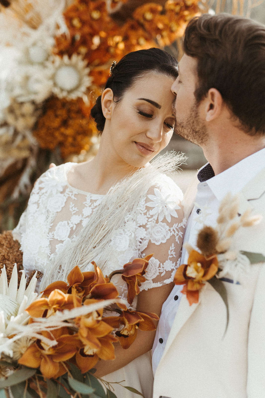 to the aisle australia | terracotta + greenery wedding styling ideas kelly jury photography weddings dried florals bridal gowns stationery style boho weddings