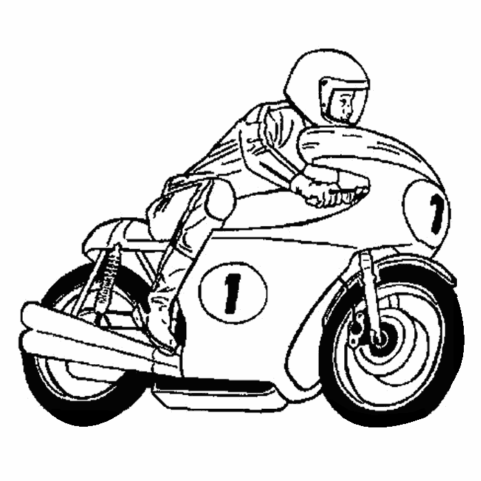 Desenho de moto para colorir. Desenhos para crianças colorir de