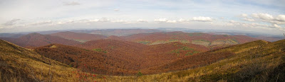 Kruhly Wierch. Panorama na północ.