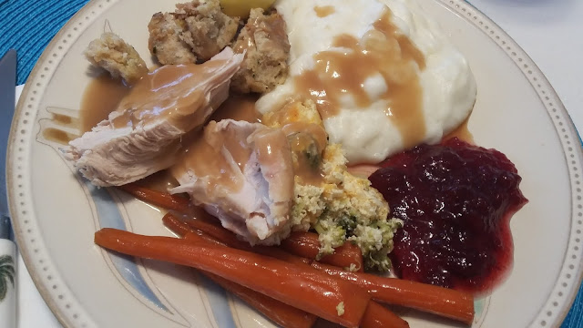 Turkey dinner with vegetables 