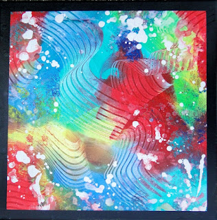 tableau peinture à l'acrylique, coloré couleurs vives