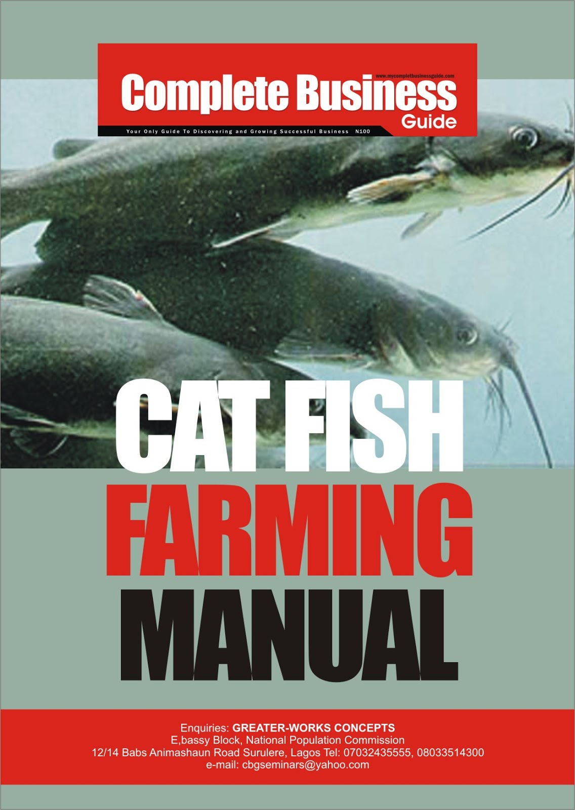 AGROFARMING MANUALS START YOUR OWN CATFISH FARMING BUSINESS TODAY