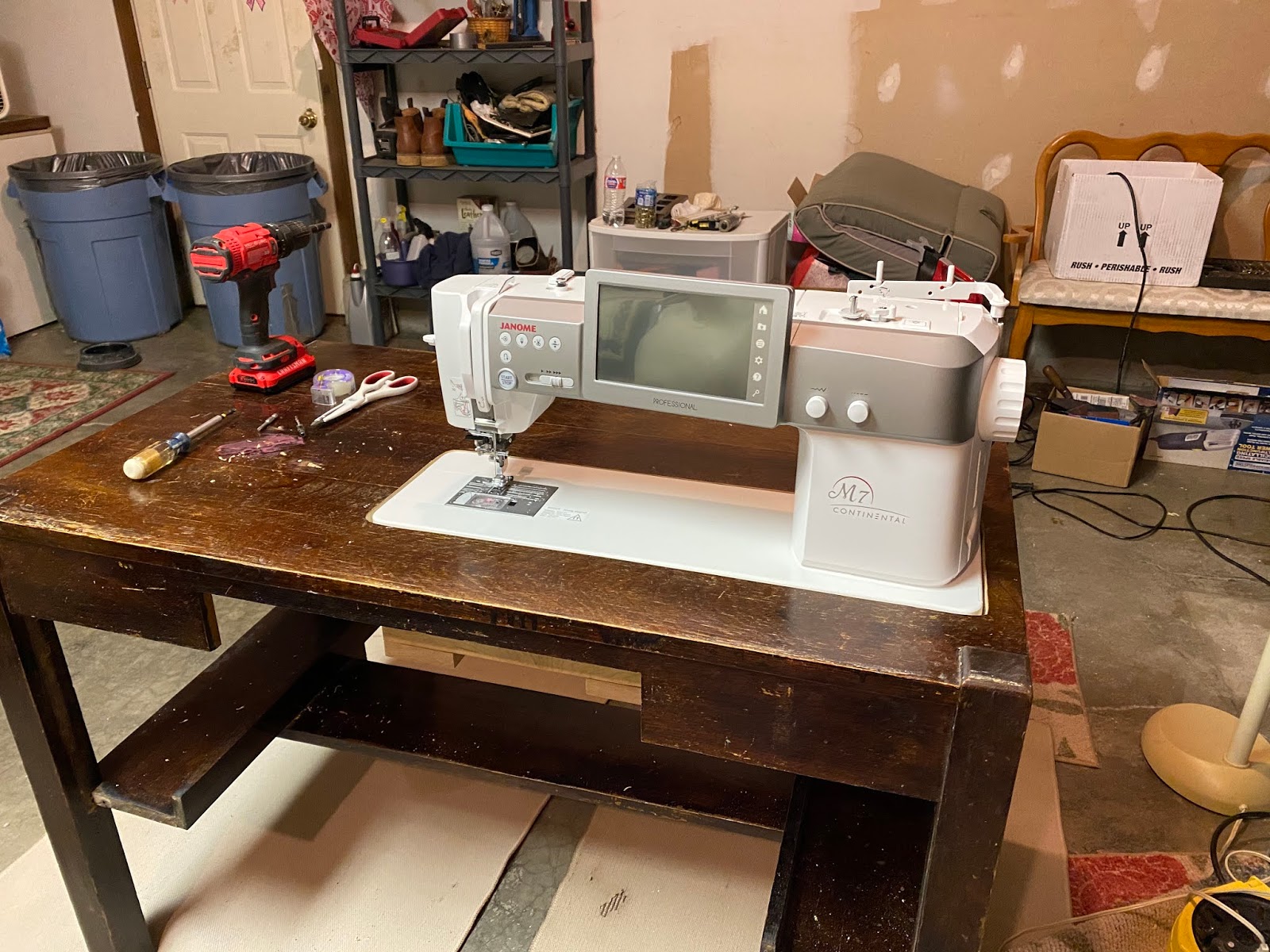 April's Craft Room Repurposing to Create My Janome Continental M7 Sewing Table