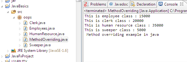 java source code: Method overriding example in java