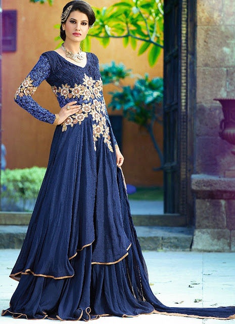 Bollywood Actress Saree Collections: Floor Length Anarkali Suit