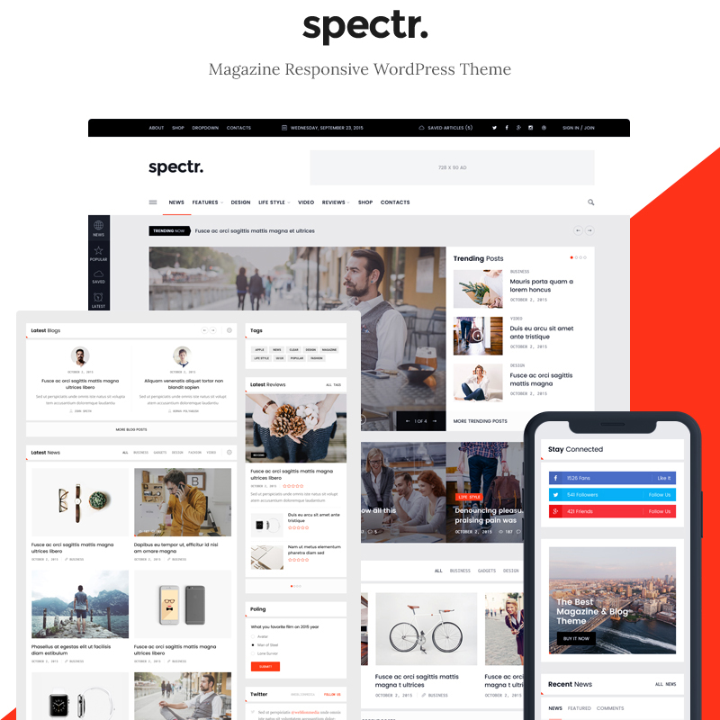 Spectr - Magazine & Blog WordPress Theme Spectr - Magazine & Blog WordPress Theme
