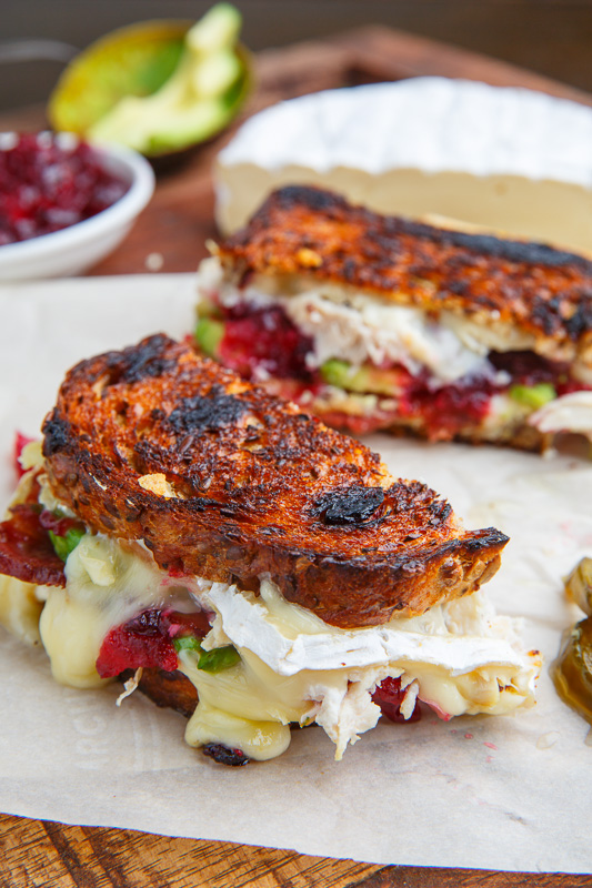 Cranberry and Brie Turkey Grilled Cheese with Avocado and Bacon Cranberry and Brie Turkey Grilled Cheese with Avocado and Bacon