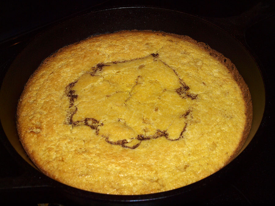 Pellet Smoker Cooking Peaches and Cornbread Dessert