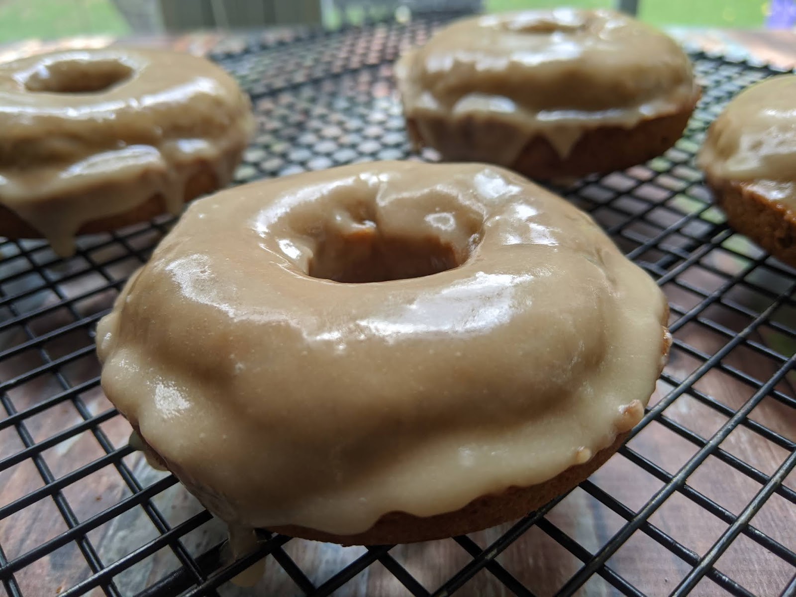 Baked Spiced Maple Glazed Donuts