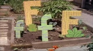 Uppercase and lowercase Fs grow in a garden. Sesame Street Alphabet Songs