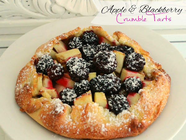 Apple and Blackberry Crumble Tarts