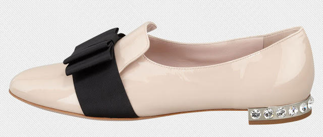 Miu+Miu+patent+leather+grosgrain+bow+loafer