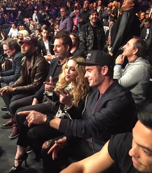 Madonna & Zac Efron at the UFC Fight in NYC