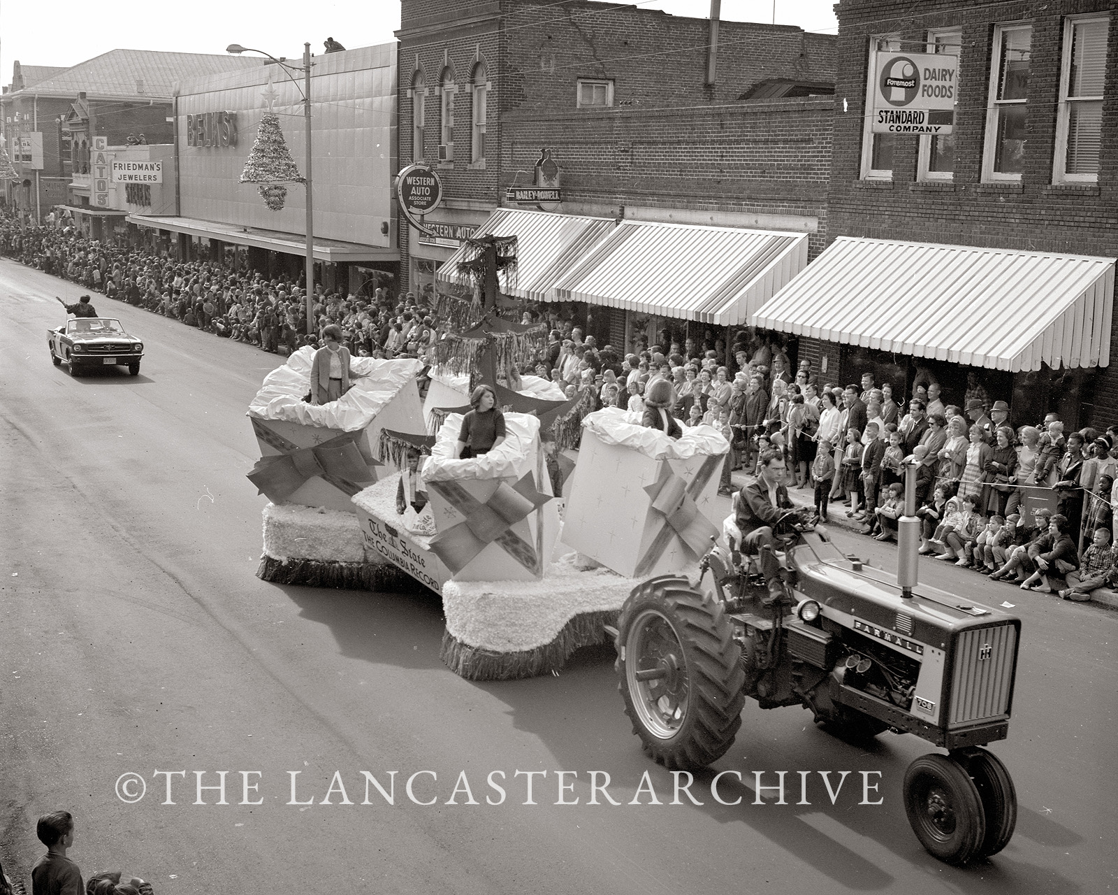 THE LANCASTER ARCHIVE State Newspaper Float in Christmas Parade 1966