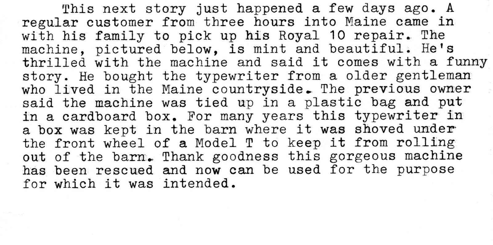 Life in a Typewriter Shop Some Very Short Typewriter Stories