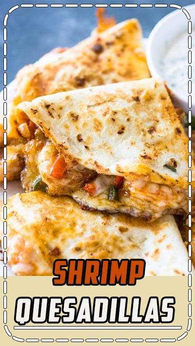 A tasty mixture of spicy shrimp, sautéed onions & bell peppers, garlic, and melted cheese crisped in a tortilla. These quesadillas are simple and a delicious way to enjoy shrimp! Calling all shrimp lovers! These DELICIOUS