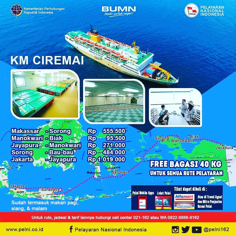 Kapal Pelni Ciremai Jadwal Harga Tiket Juni 2021