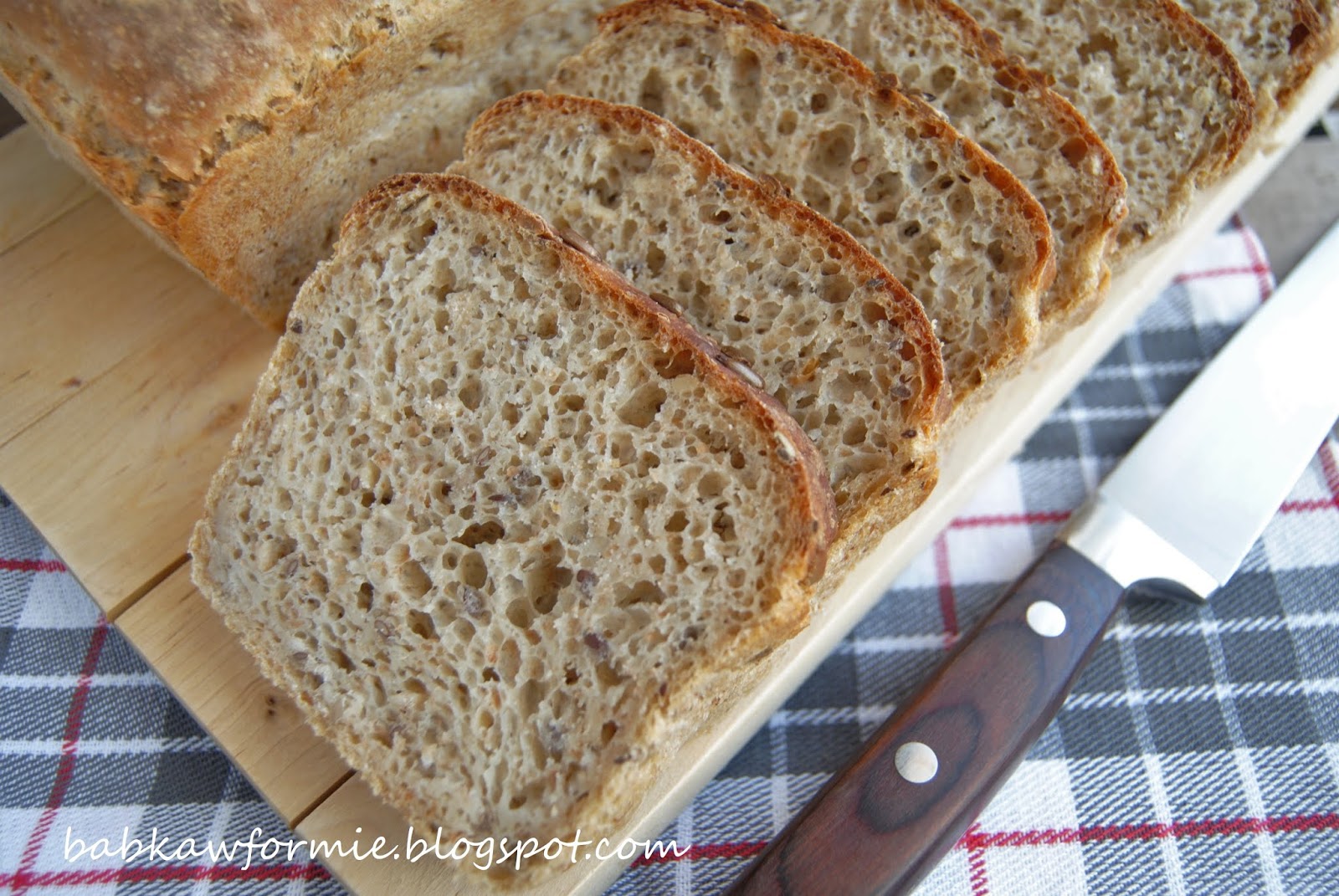 prosty chleb pszenno żytni na drożdżach babkawformie.blogspot.com