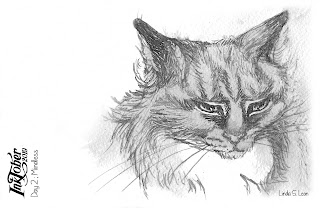 Cat - Inkdrawing by Linda S. Leon  for Inktober 2019