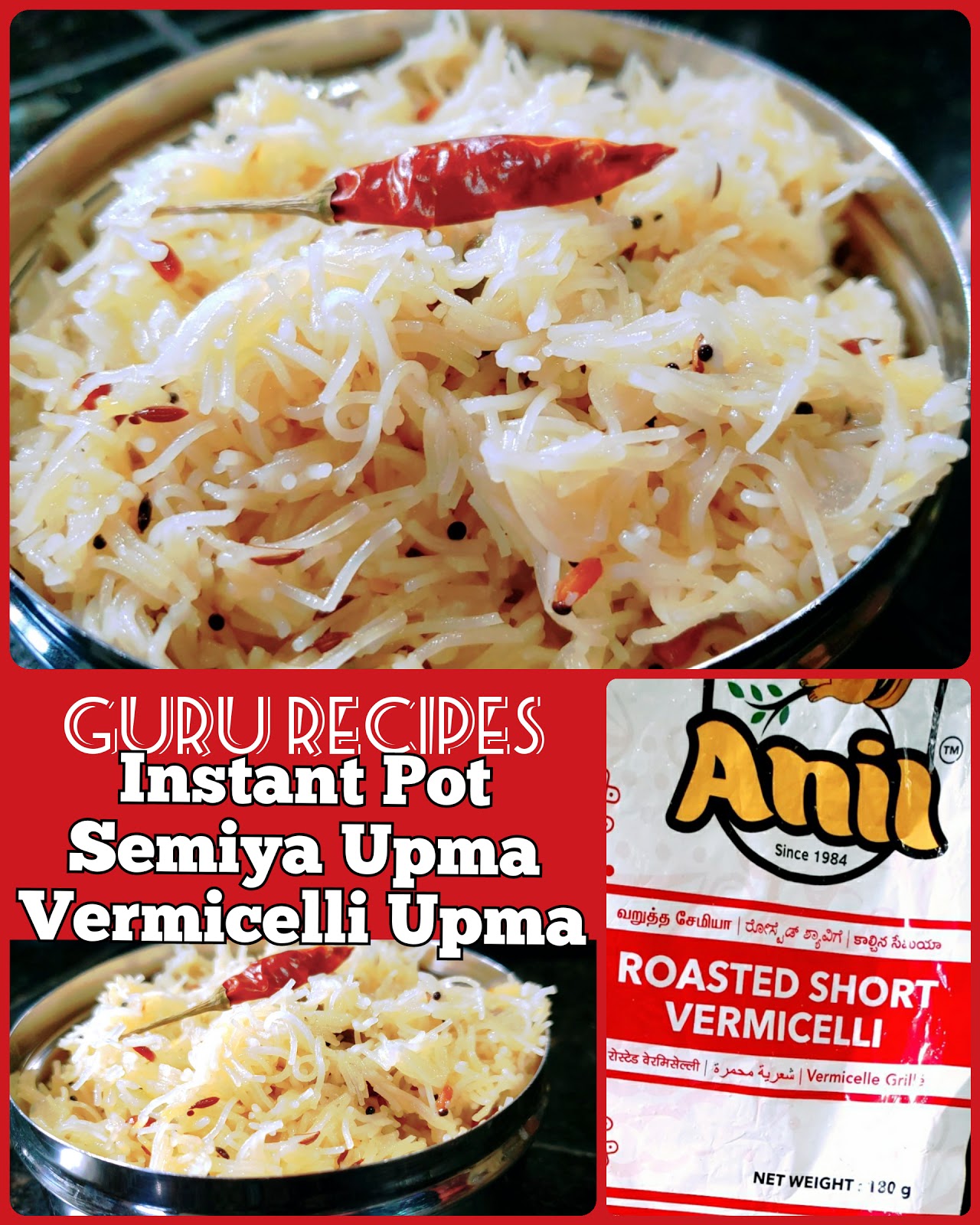 Instant Pot Vermicelli Upma | Semiya Upma in 10 minutes