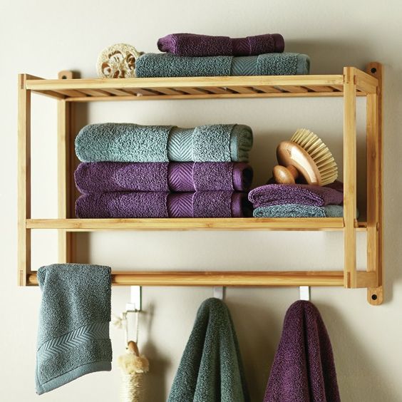 17 Ideas de almacenamiento de toallas de baño