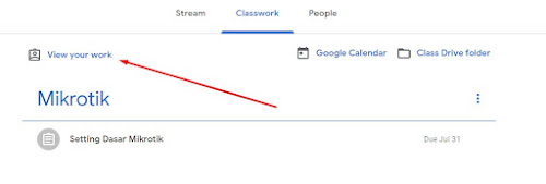 melihat tugas yang dikerjakan google classroom