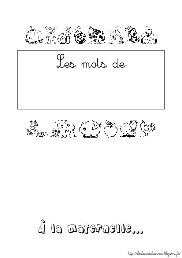 La maternelle de Laurène: Langage à la maternelle - Le cahier de Vocabulaire