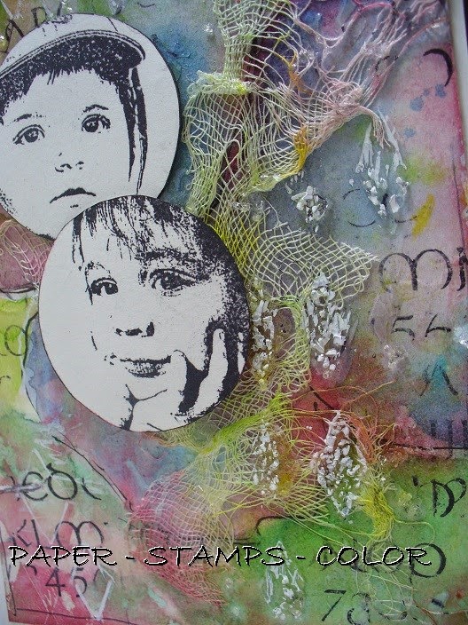 PAPER STAMPS COLOR Mixed media for...