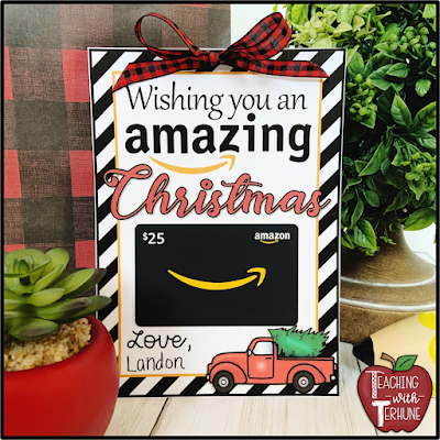 Teacher Christmas Gift Amazon Gift Card