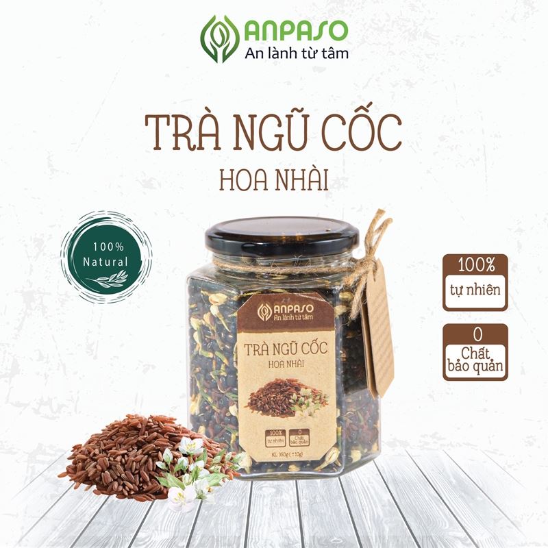 Anpaso Trà gạo lứt hoa nhài 350g.