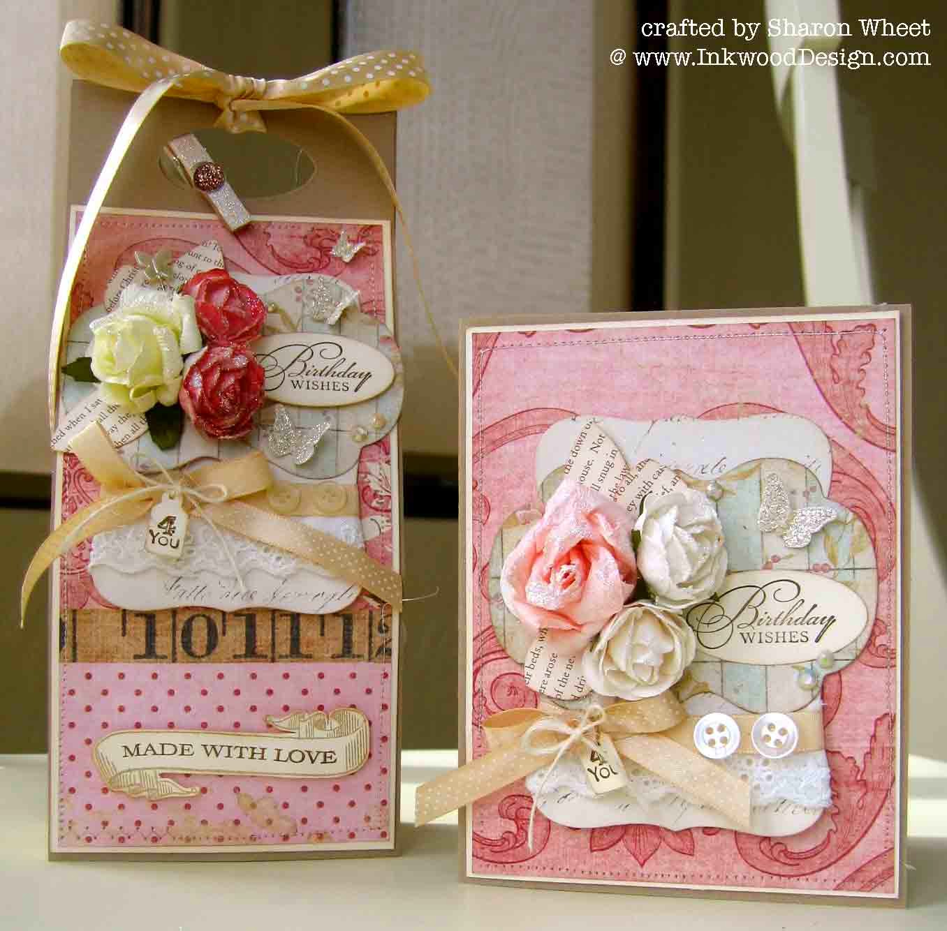 Designs by Sharon: Text, Flowers, and Buttons