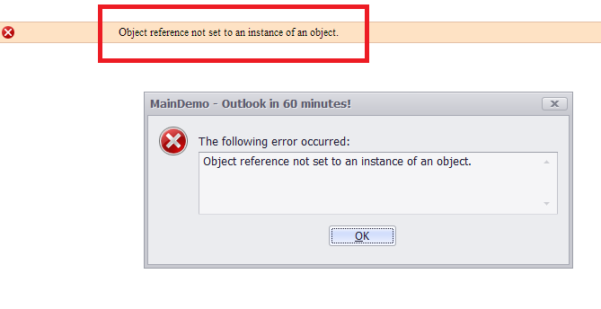 Object reference not to an instance of an object - basepase