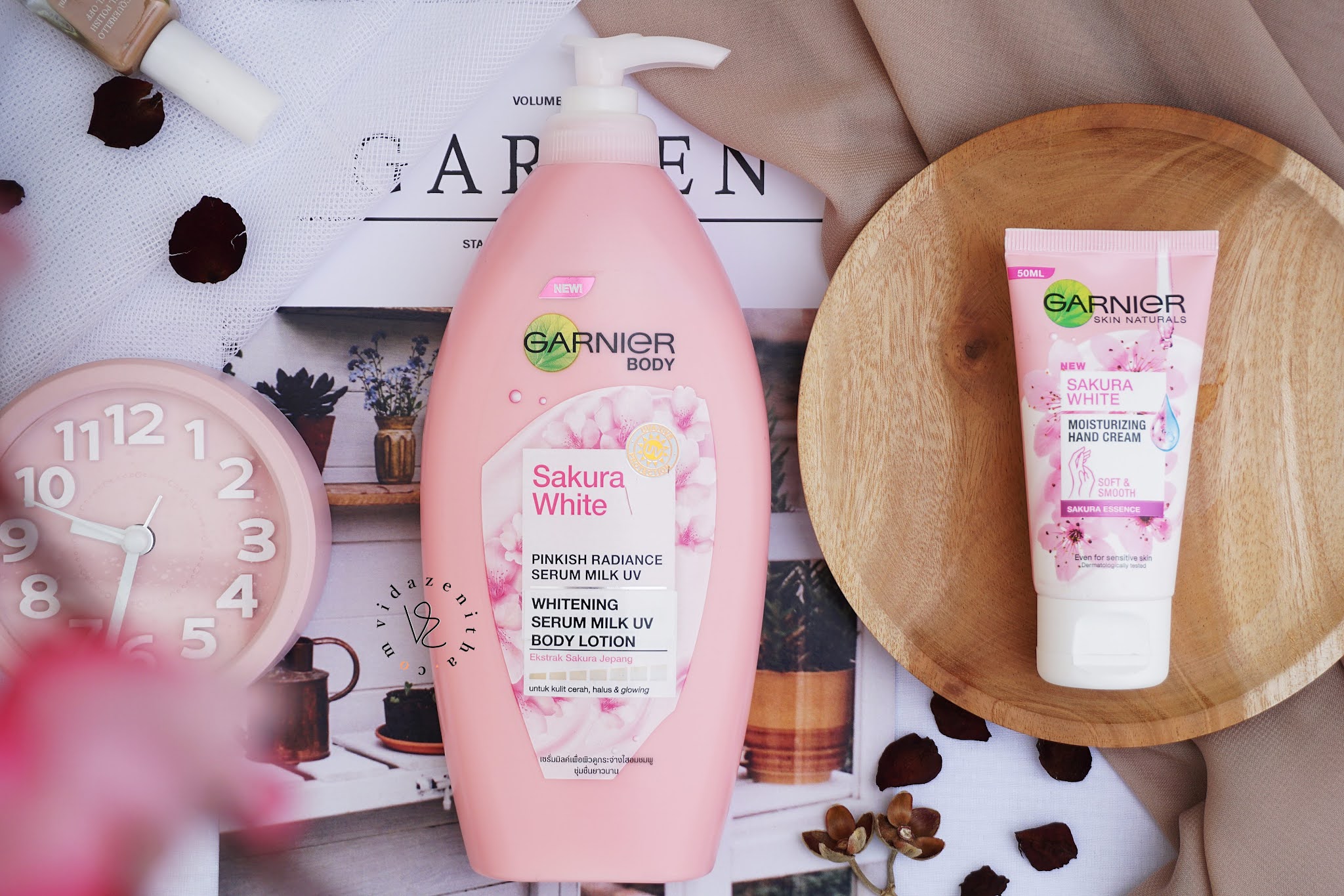 Review Garnier Body Lotion Sakura White Whitening Serum Milk UV VIDA ZENITHA