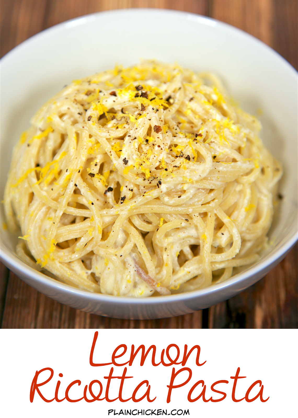 Lemon Ricotta Pasta Plain Chicken®