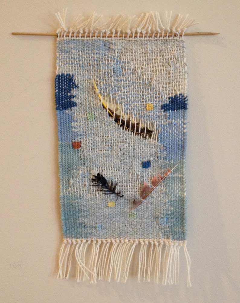 Molly Elkind Talking Textiles Feathers in tapestry