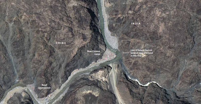 Galwan Valley: Satellite images 'show China structures' on India border